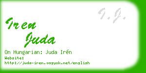 iren juda business card